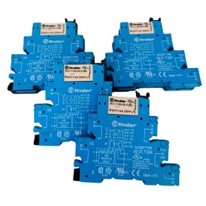 Kit 8 und Base Com Relé Trilho din Finder 24v 6a 93.01.7.024