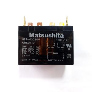 Rele Matsushita He2a-dc24v 24v 25a 2no 1hp-125v 2hp-250v