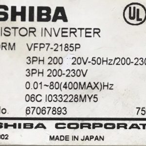 Inversor De Frequência 25cv 220v Toshiba Vfp7-2185p Garantia