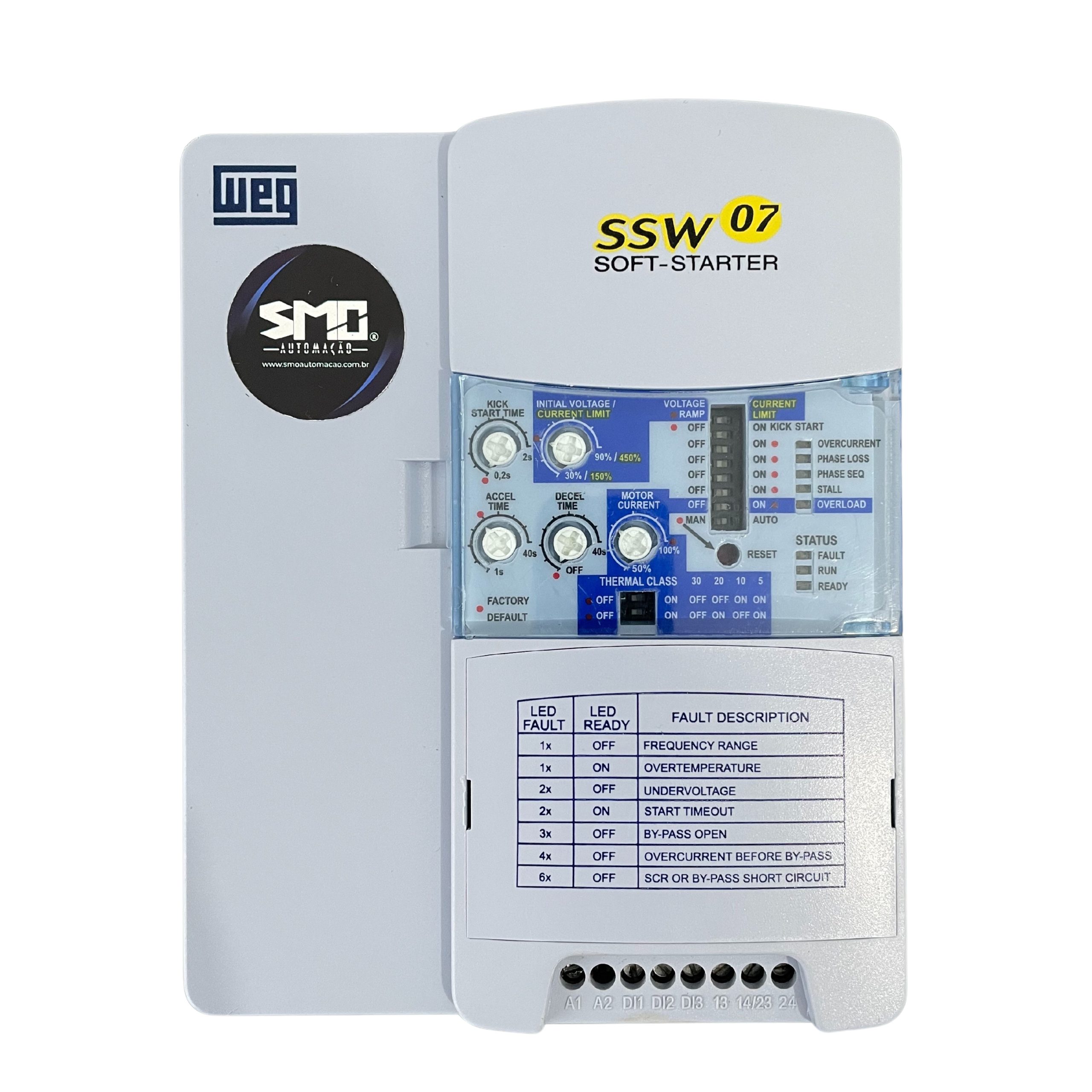 SSW070085T5SZ SOFT STARTER WEG 85A 264V SEMINOVA C/ GARANTIA