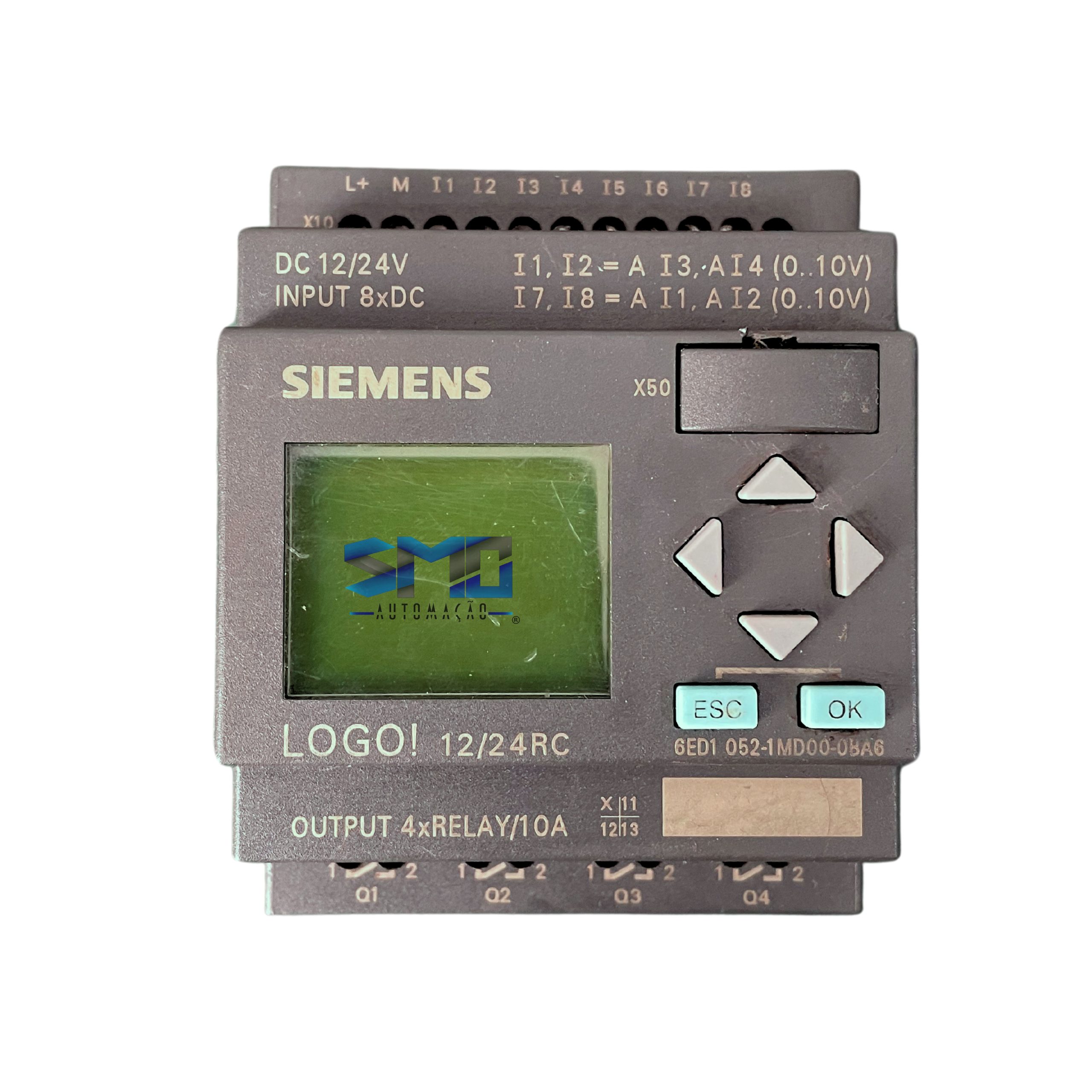 PLC LOGO! DC12/24V SIEMENS 6ED1 052-1MD00-0BA6 SEMINOVO