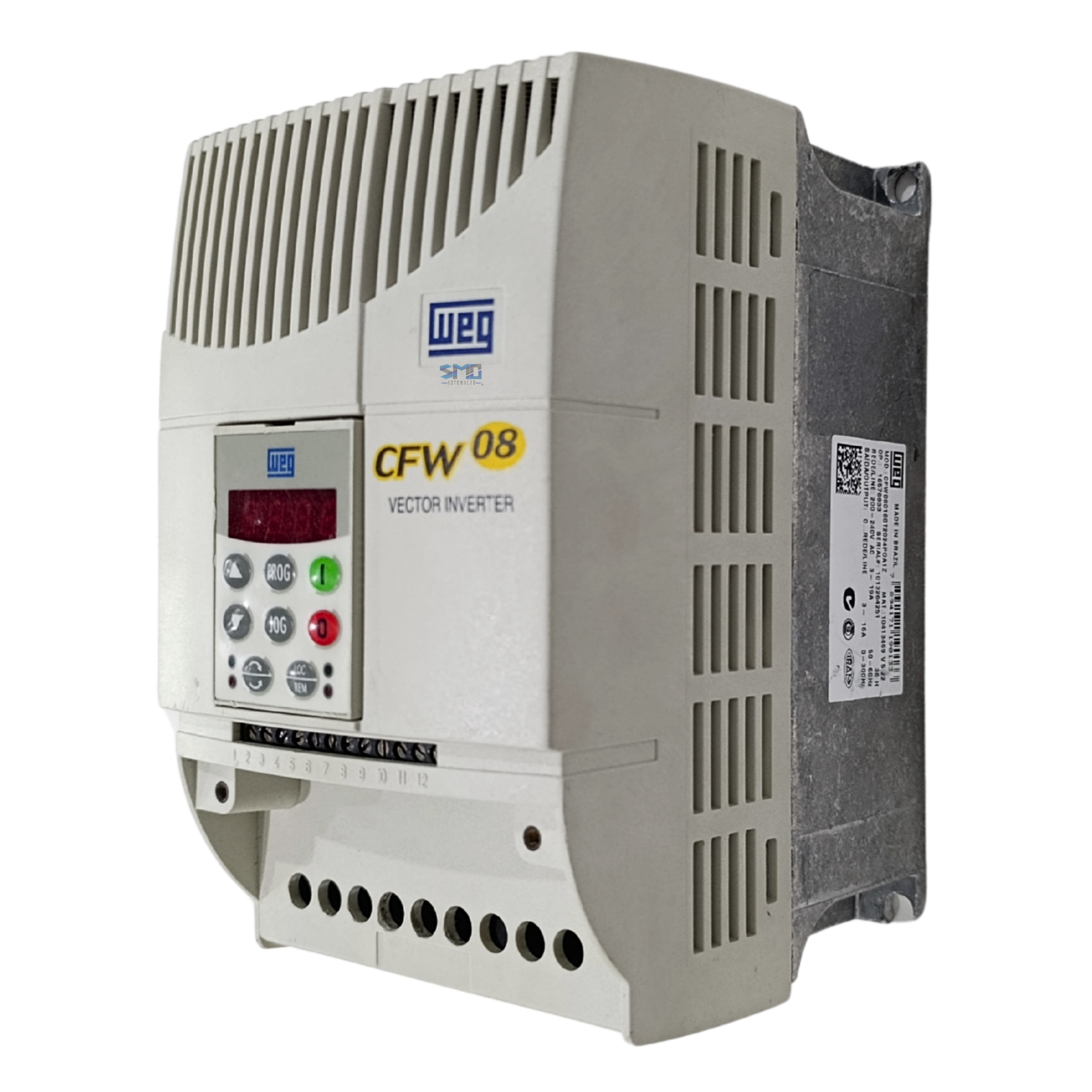 INVERSOR DE FREQUÊNCIA 5CV 16A 220V WEG CFW080160T2024P0A1Z