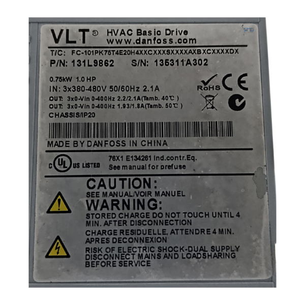 INVERSOR DE FREQUÊNCIA 1CV 2,2A 380-480V DANFOSS FC-101PK75T4E20H4 - Image 7
